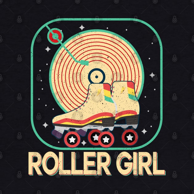 Roller Girl Skater Retro Skating a 70s 80s Vintage Skating by alcoshirts